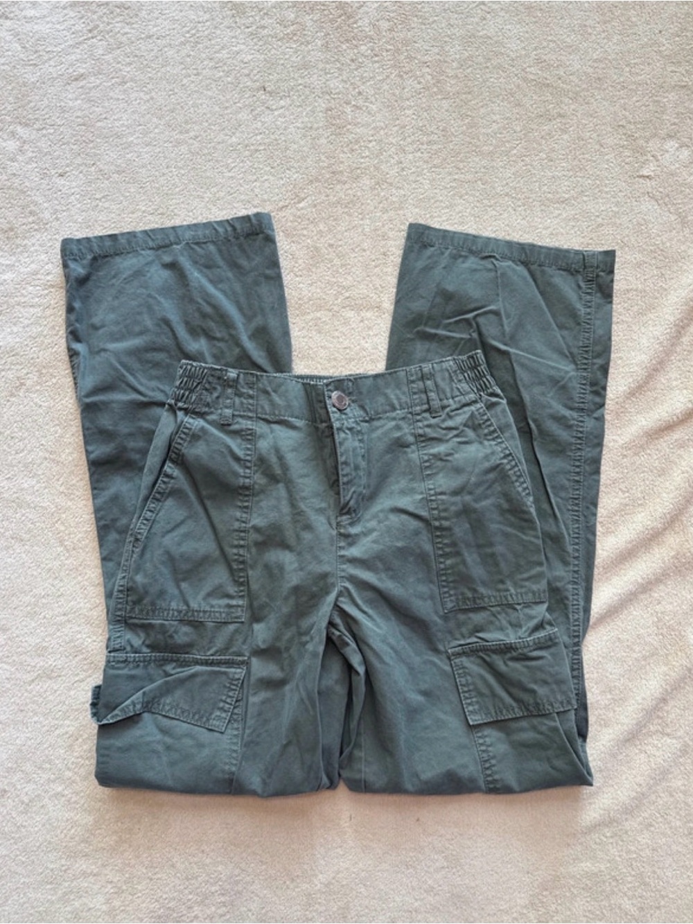 No Boundaries Olive Green Wide Leg Cargo Pants